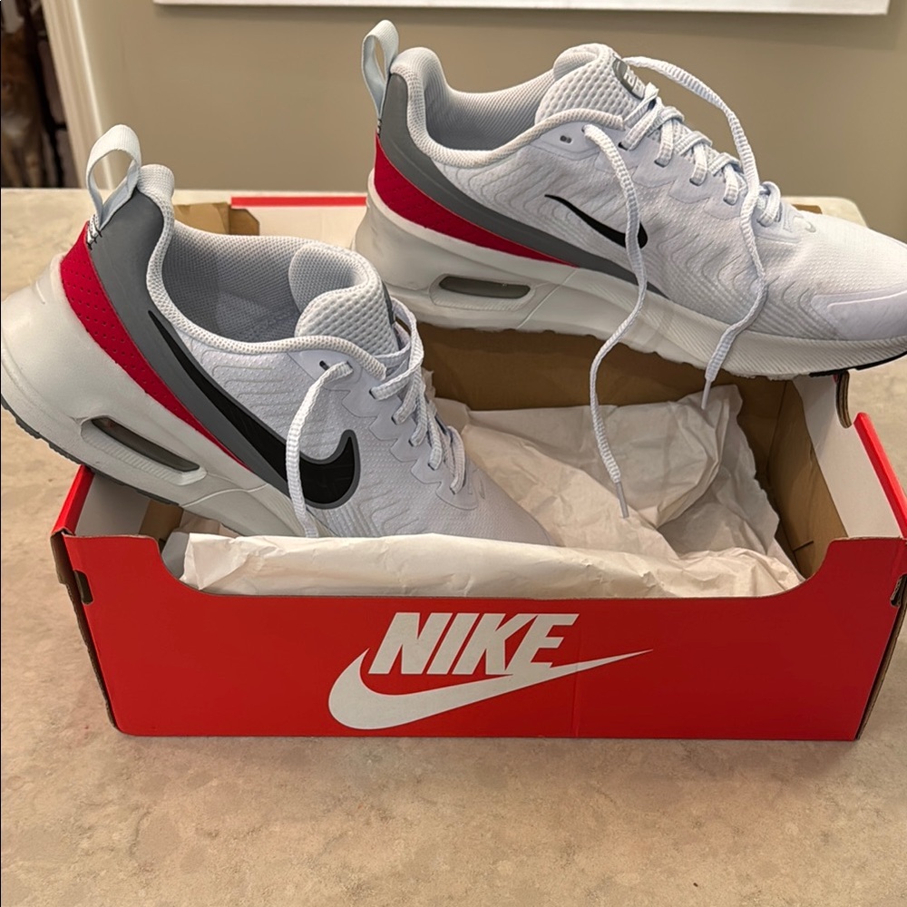 Nike White and Red Sneakers